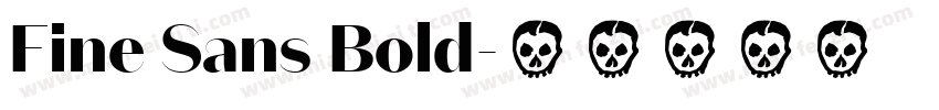 Fine Sans Bold字体转换